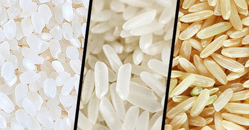 Kích thước của các hạt gạo lứt