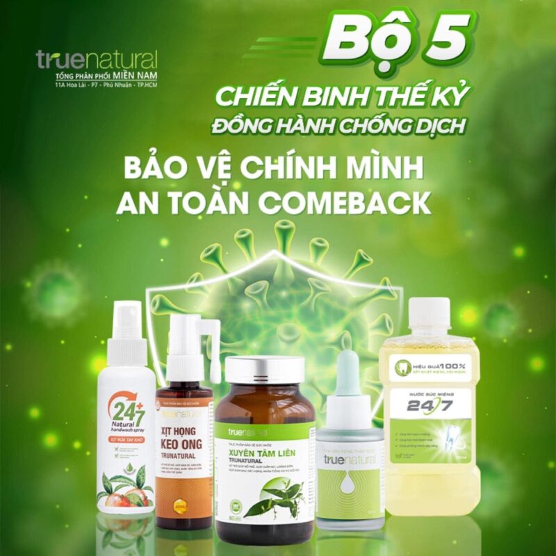 bộ 5 chiến binh chống dịch true natural 2