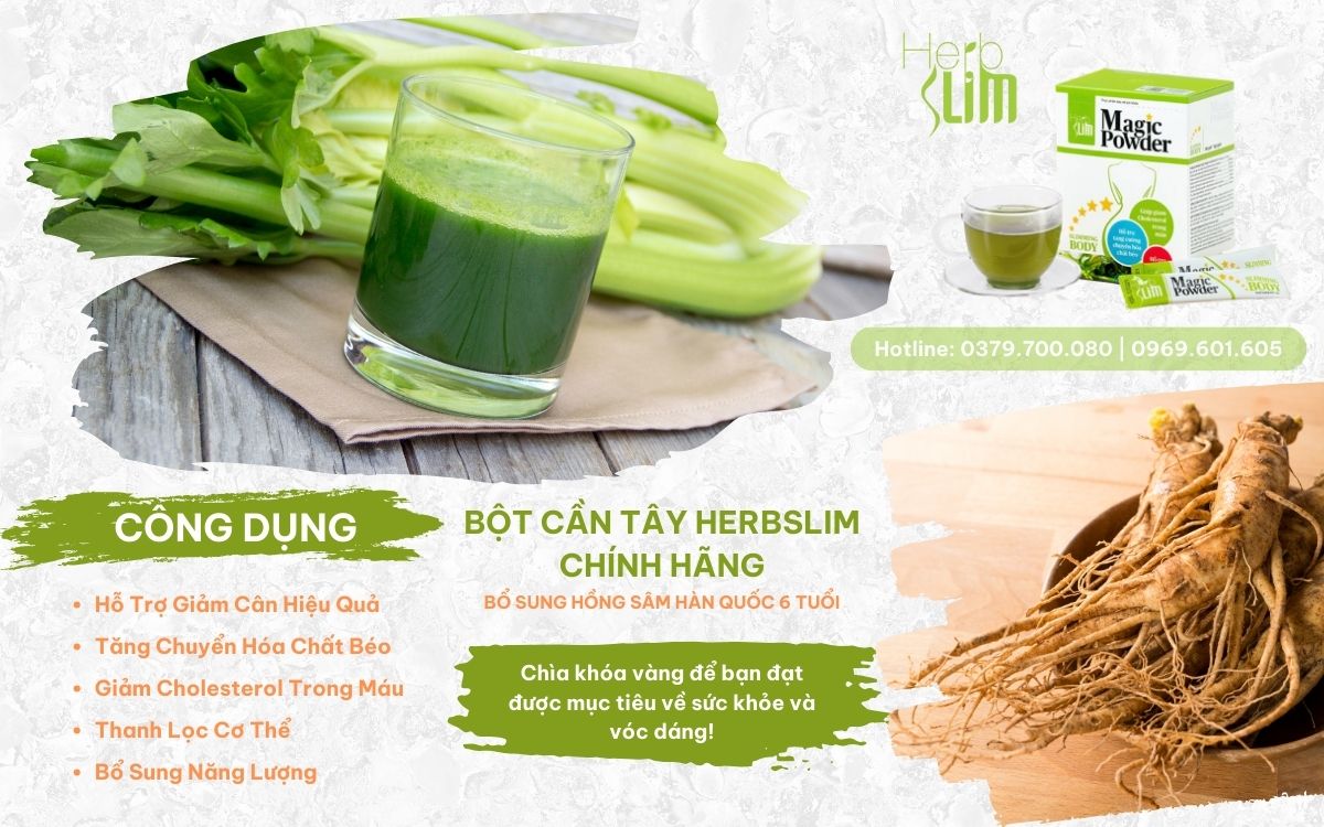 Hướng Dẫn Sử Dụng Bột Cần Tây Hồng Sâm Herbslim Chi Tiết (1)